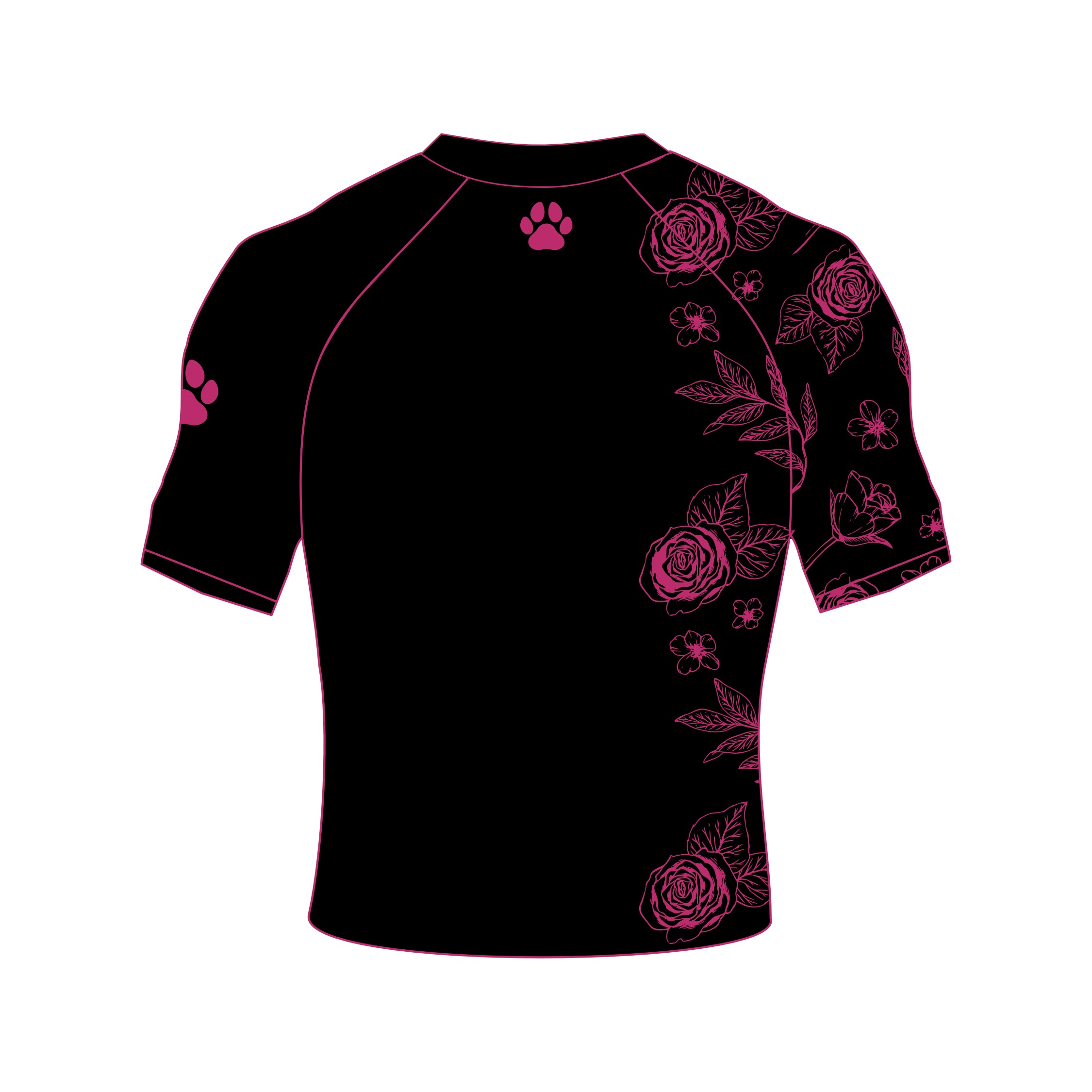 Black and Pink Floral Rashguards