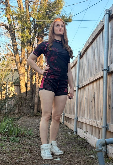 Black and Pink Floral Rashguards