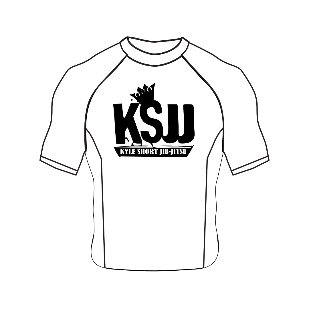 KSJJ White and Black Rashguard