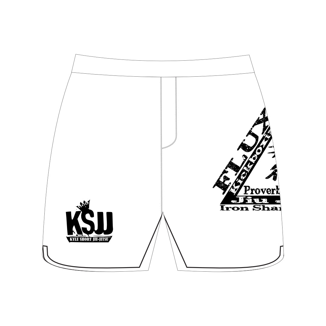 KSJJ White and Black Shorts