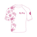 White and Pink Floral Rashguards