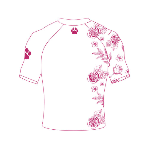 White and Pink Floral Rashguards
