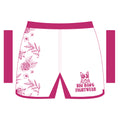 White and Pink Womens Floral Shorts